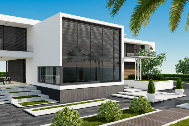 istock Modern villa futuristic architectural design 2165792897
