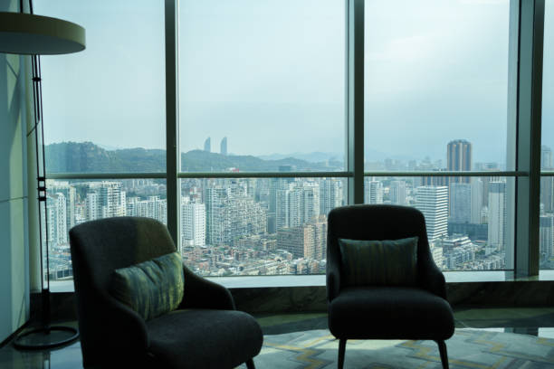 istock Floor-to-ceiling windows in high-rise apartments 2165799488