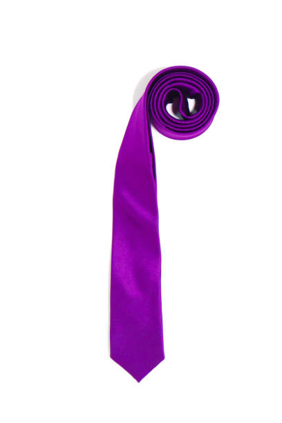 istock A purple color necktie rolled isolated on white background single object 2165801658