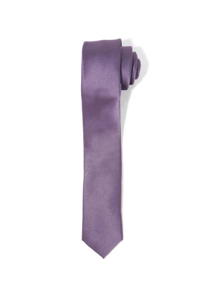 istock A ash black slim fit necktie rolled on white background 2165801677