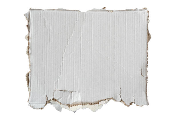 Torn white square-shaped cardboard paper Torn white square-shaped cardboard paper on white background with clipping path wild posting ad stock pictures, royalty-free photos & images