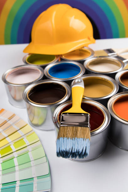 istock Rainbow, tin metal cans with color paint 2165816342