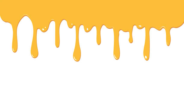 istock Dripping honey. Melt drop. Flowing liquid isolated on white background. spilled honey, leak, splash. Vector illustration. 2165816754