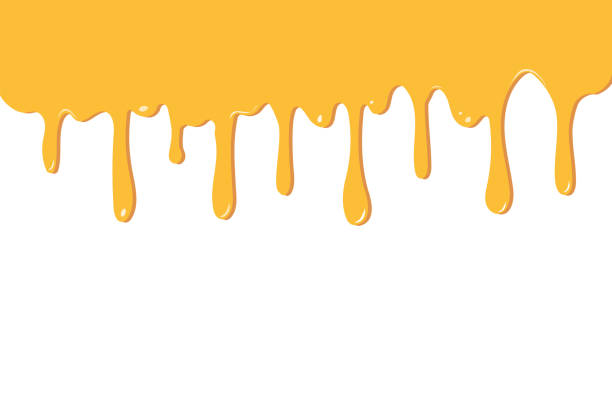 istock Dripping honey. Melt drop. Flowing liquid isolated on white background. spilled honey, leak, splash. Vector illustration. 2165816760