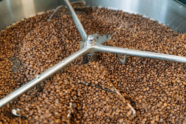 istock Coffee is roasted in a coffee roasting machine. 2165819825