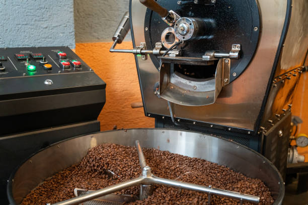 istock Coffee is roasted in a coffee roasting machine. 2165819837