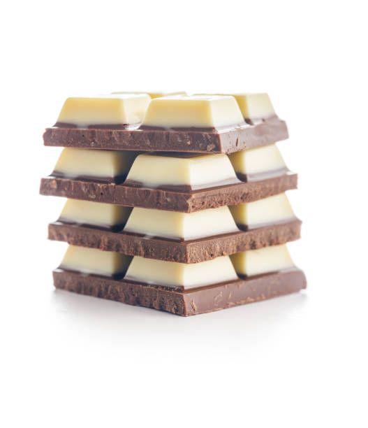 istock White light dark chocolate bars isolated on white background. 2165821795