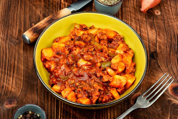istock Roast potatoes and ground turkey. 2165823623