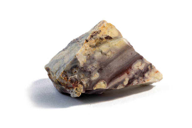istock Pelitic Schist Rock isolated on white Background 2165825326