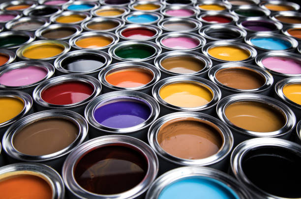 istock Collection of colored paints cans 2165825683