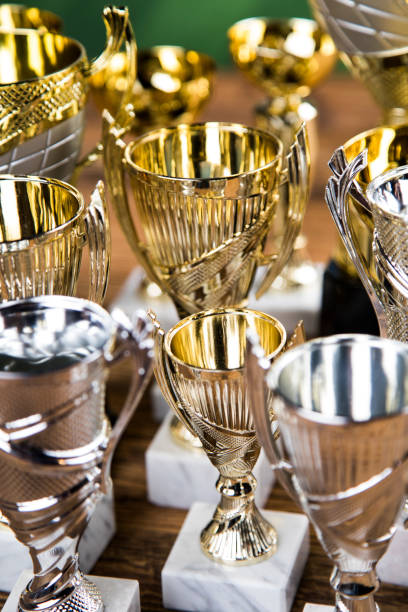 istock Award winning trophy sport background 2165825746