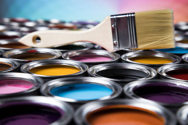 istock Colorful paint cans with paintbrush 2165825768