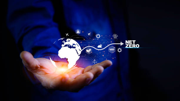istock Net zero, carbon neutrality, Renewable energy concept. Net zero and Green energy icon around it at on hand. Green Energy Renewable Sustainable. Net zero emission Idea innovative. 2165826572