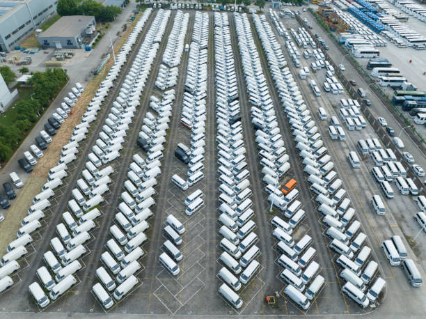 istock Factory-new electric van 2165826996
