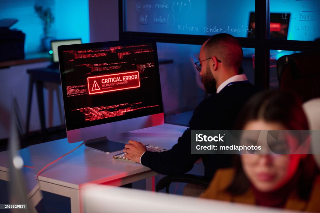 Critical Error Message Computer Critical Error Message On Computer Screen Stock Photo - Download Image ...