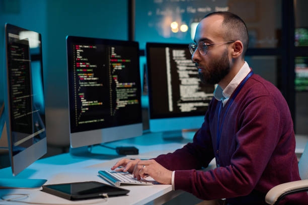 istock Bearded Man IT Expert Typing 2165829860