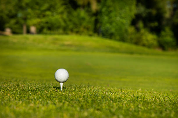istock Golf ball on the golf course 2165829915