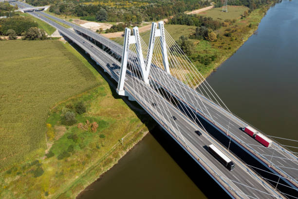 istock Traffic on suspension highway bridge 2165830248