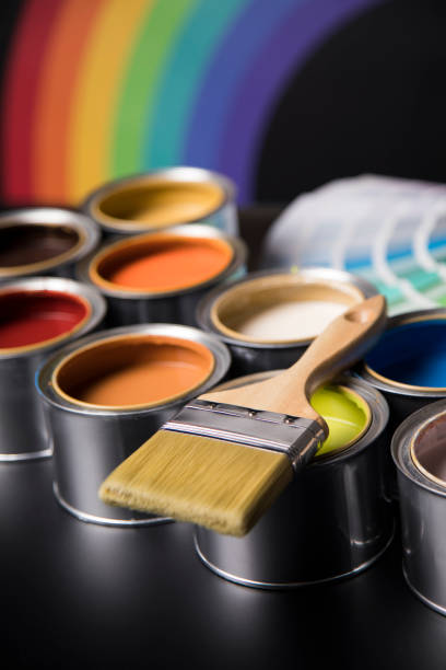 istock Can with paint and paintbrush 2165830596
