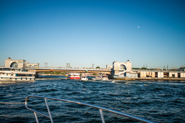 istock Historic Charm: Galata Bridge and Yachts in Istanbul 2165834363