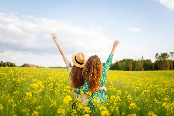 istock Summer day walks in flower plantings. 2165835550
