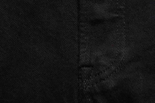 istock Close-up texture of black denim fabric 2165840500