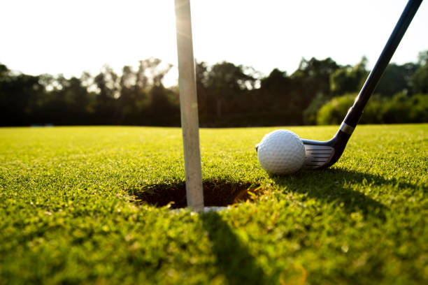 istock Playing Golf ball, course on a sunny day 2165843194