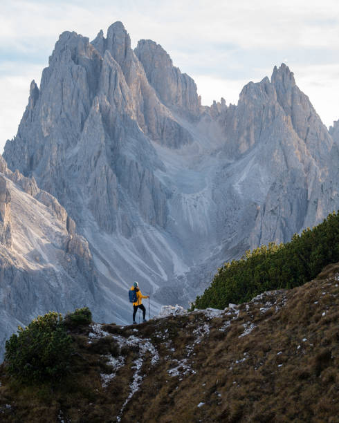 istock Caucasian Female Hiker Exploring Majestic Mountain Terrain 2165844489