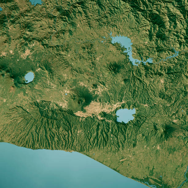 istock San Salvador Satellite Topographic Map 3D Render True Color 2165844600