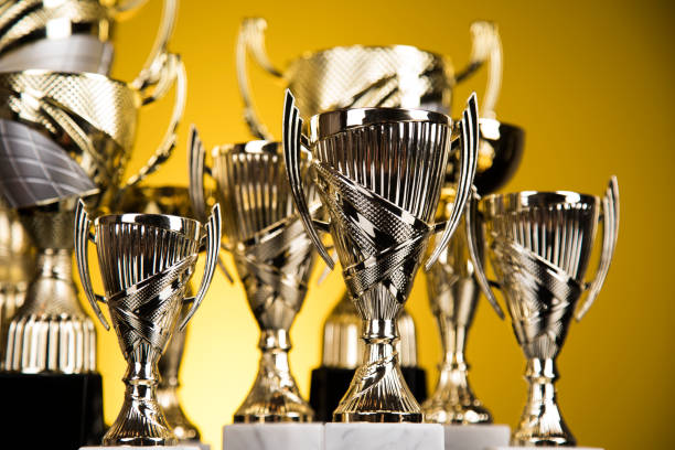 istock Award winning trophy sport background 2165845815