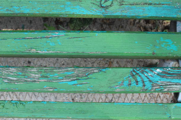 green painted boards. Bench boards. Painted old boards. Wooden background.