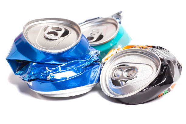 istock Empty crumpled cans from energy drink or beer 2165857389