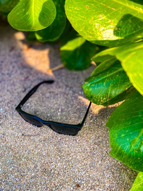 istock Relaxing Beach Scene with Sunglasses and Tropical Drink 2165858210