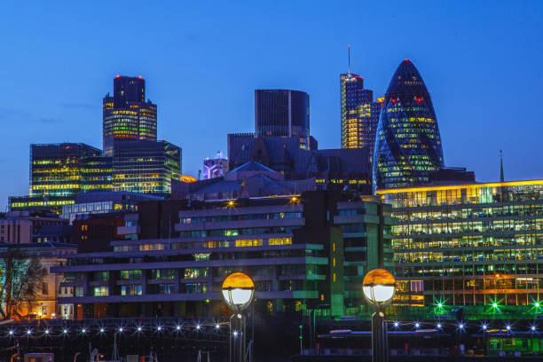 istock London night skyline with skyscrapers 2165860620