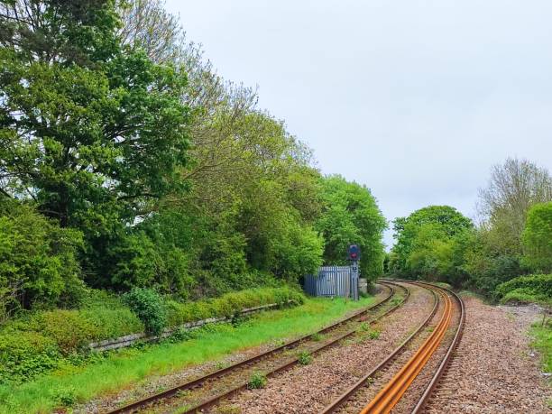 istock A tight corner on a railway line, without a train on it, South Wales UK. 2165863624