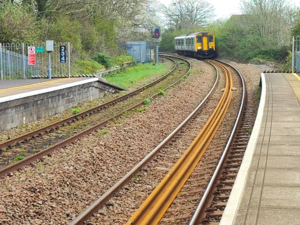 istock A train approaching Bridgend Train Station, South Wales UK 2165863847