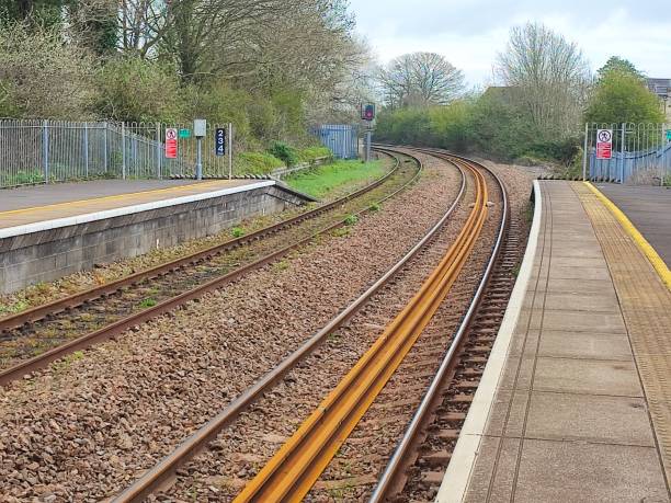 istock A tight corner on a railway line, without a train on it, South Wales UK. 2165863869