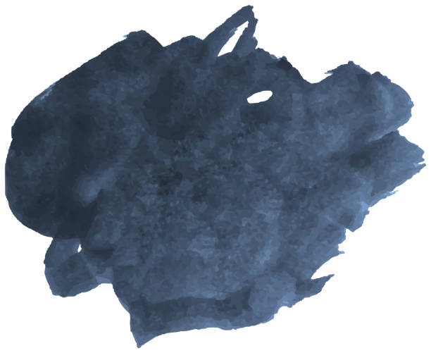 istock Stunning Dark Blue Watercolor Brush Stroke 2165865987