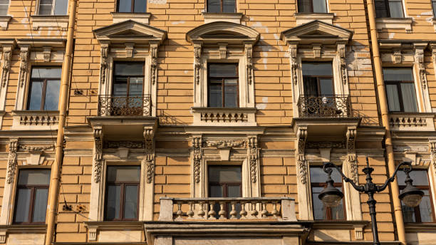 istock An impressive brick building with numerous windows and balconies 2165869288