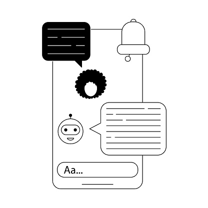 Interactive Messaging Interface Featuring Chatbot And User Conversation ...