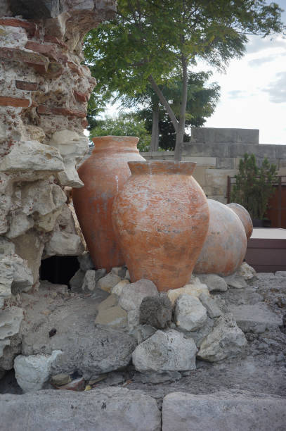 istock Old jugs among the stones. 2165871479