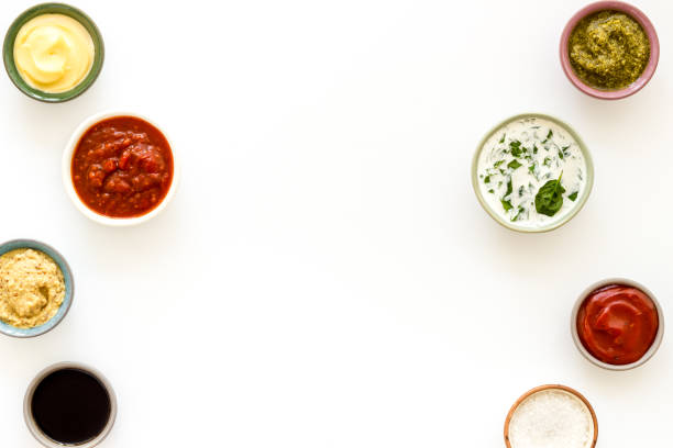 istock Many different sauces in bowls. Food or cooking background 2165877157