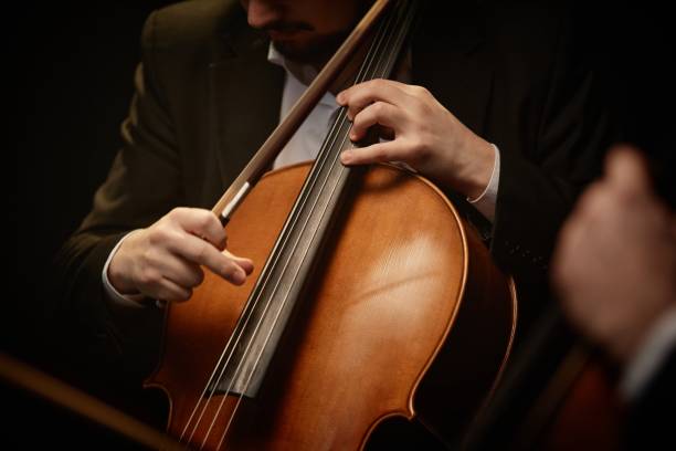 istock Classical Music Artist Playing Violoncello with Fingers 2165879041