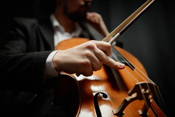 istock Chamber Cellist Playing Music with Fingers in Studio 2165879050