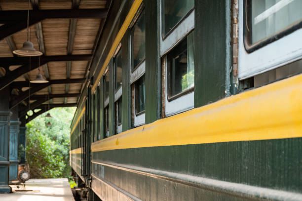 istock Old train carriages of China Railway 2165880243