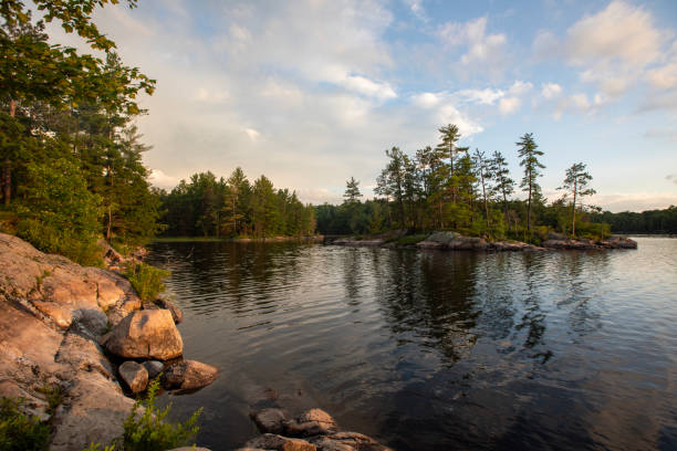 istock Sunset over a lake in northern Ontario. 2165880573