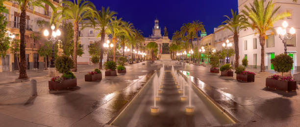 istock San Juan de Dios Square at Night, Cadiz, Spain 2165883066