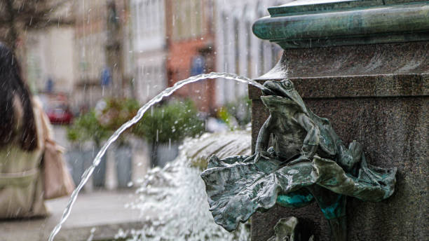typical drinking water fountain called Vedovella in Milan