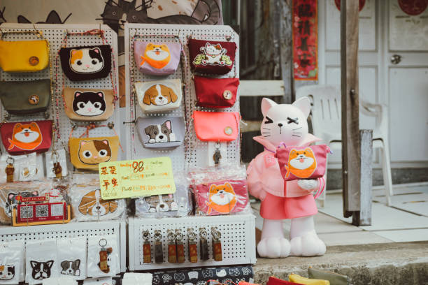 Tai O, Hong Kong - February 25, 2024: Tai O Street market with souvenirs