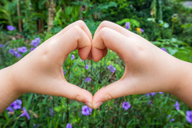 istock A child's hand making a heart shape shows love and gentle warmth. 2165890206